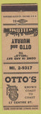 Matchbook Cover - Otto's Tavern Newark? NJ