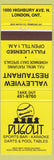 Matchbook Cover - Dugout Sports Bar billiards London ON baseball