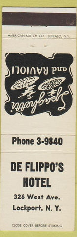 Matchbook Cover - De Flippo's Hotel Lockport NY