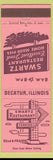 Matchbook Cover - Swartz Restaurant Decatur IL