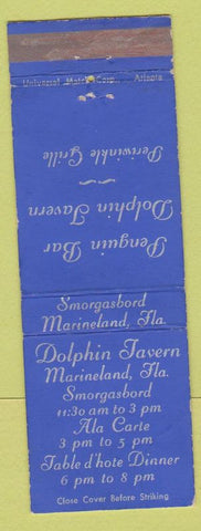 Matchbook Cover - Dolphin Tavern Marineland FL Penguin Bar