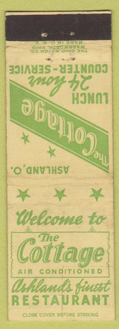 Matchbook Cover - The Cottage Restaurant Ashland OH