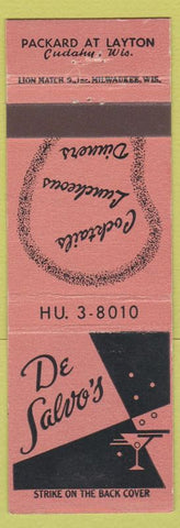 Matchbook Cover - De Salvo's Restaurant Cudahy WI