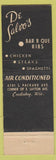 Matchbook Cover - De Salvo's Restaurant Cudahy WI