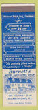Matchbook Cover - Burnett's Motel Coffee Shop Elizabethtown KY
