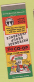 Matchbook Cover - COOP oil gas seed Insurance