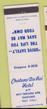 Matchbook Cover - Chateau Du Roi Hotel Chicago IL