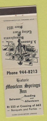 Matchbook Cover - Historic Moselem Springs Inn PA
