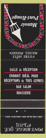 Matchbook Cover - Manoir Point Rouge QC