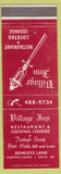 Matchbook Cover - Village Inn Restaurant Baltimore MD