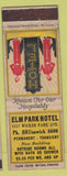 Matchbook Cover - Elm Park Hotel Chicago IL WORN