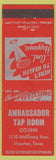 Matchbook Cover - Ambassador Tap Room Houston TX