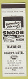 Matchbook Cover - Clark's Motel Newport ME