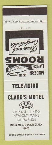 Matchbook Cover - Clark's Motel Newport ME