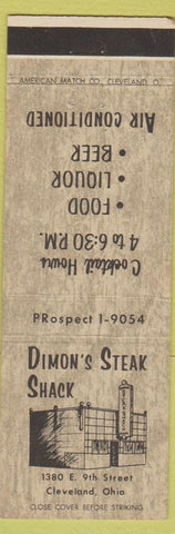 Matchbook Cover - Dimon's Steak Shack Cleveland OH