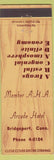 Matchbook Cover - Arcade Hotel Bridgeport CT