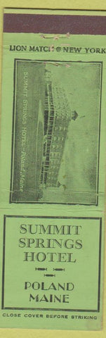 Matchbook Cover - Summit Springs Hotel Poland ME
