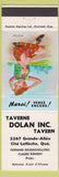 Matchbook Cover - Taverne Dolan  Cite Lafleche QC pinup
