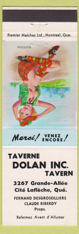 Matchbook Cover - Taverne Dolan  Cite Lafleche QC pinup