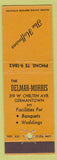 Matchbook Cover - Delmar Morris Hoffmans Germantown Philadelphia PA