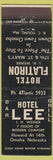 Matchbook Cover - Hotel Flatiron Hotel Lee Omaha NE