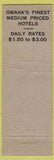 Matchbook Cover - Hotel Flatiron Hotel Lee Omaha NE