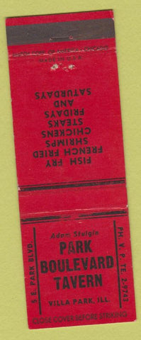 Matchbook Cover - Park Boulveard Tavern Villa Park IL