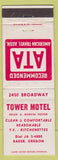 Matchbook Cover - Tower Motel Baker OR WEAR