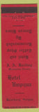 Matchbook Cover - Hotel Umpqua Roseburg OR