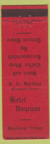 Matchbook Cover - Hotel Umpqua Roseburg OR