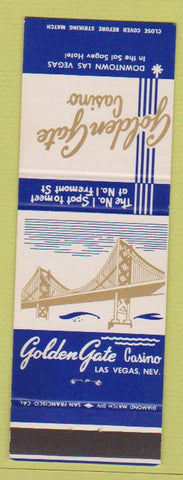 Matchbook Cover - Golden Gate Casino Las Vegas NV