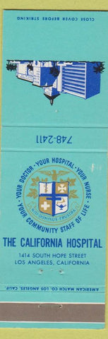 Matchbook Cover - California Hospital Los Angeles CA #2