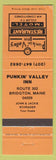 Matchbook Cover - Punkin Valley Inn Restaurant Motel Bridgeton ME