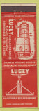 Matchbook Cover - Lucey Adjustable Boiler Support Chattanooga TN Houston TX