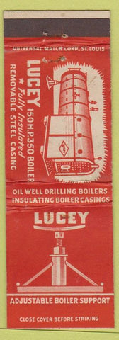 Matchbook Cover - Lucey Adjustable Boiler Support Chattanooga TN Houston TX