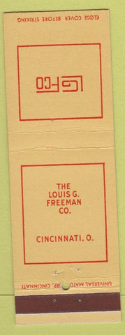 Matchbook Cover - Louis Freeman Company Cincinnati OH Shoe Making Machinery