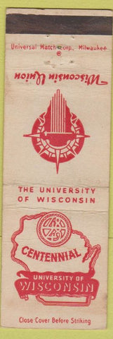 Matchbook Cover - University of Wisconsin Badgers Union Madison WI WORN