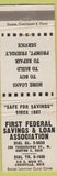 Matchbook Cover - First Federal Savings Loan Louisville OH white