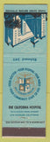 Matchbook Cover - California Hospital Los Angeles CA #3