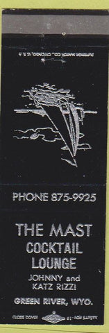 Matchbook Cover - Mast Cocktail Lounge Green River WY