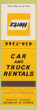 Matchbook Cover - Hertz Car Rentals London ON