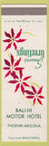 Matchbook Cover - Bali Hi Motor Hotel Phoenix AZ Christmas WEAR
