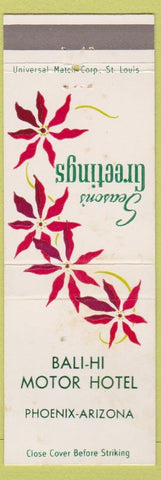 Matchbook Cover - Bali Hi Motor Hotel Phoenix AZ Christmas WEAR