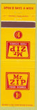 Matchbook Cover - Mr. Zip Food Stores