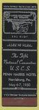 Matchbook Cover - Universal Ship Cancellation Society Harrisburg PA 1950