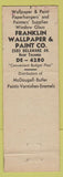 Matchbook Cover - Franklin Wallpaper Paint Buffalo NY