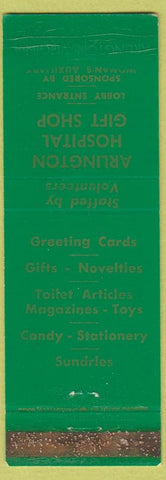 Matchbook Cover - Arlington Hospital Gift Shop Arlington VA WORN