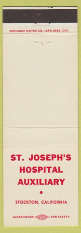 Matchbook Cover - St Joseph's Hospital Auxiliary Stockton CA