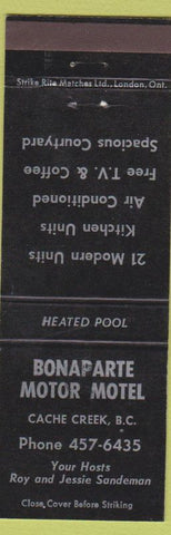 Matchbook Cover - Bonaparte Motor Hotel Cache Creek BC WEAR