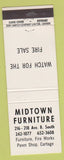 Matchbook Cover - Midtown Furniture Cartage NO TOWN Canada
